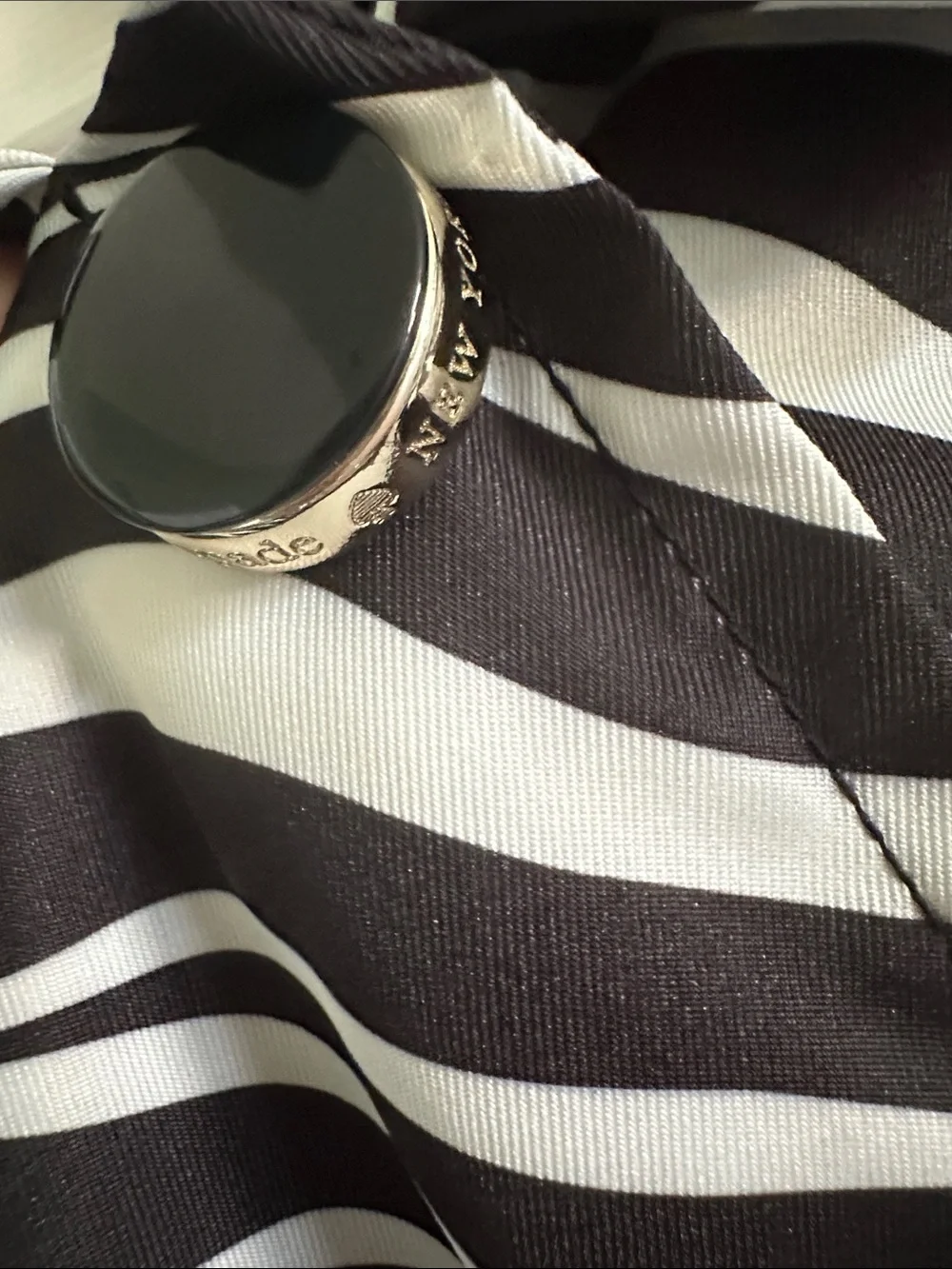 kate spade Black and White Zebra-Print Trench Coat